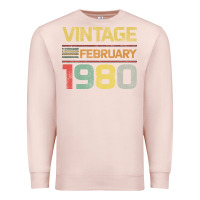 Pale Pink Born in 1980 Vintage February Premium Sweatshirt - Bettercallsaul