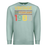 Seafoam Born in 1980 Vintage February Premium Sweatshirt - Bettercallsaul