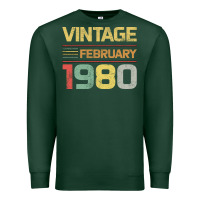 Sports Green Born in 1980 Vintage February Premium Sweatshirt - Bettercallsaul