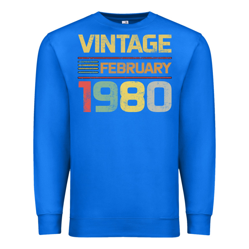 Born In 1980 Vintage February Premium Sweatshirt by Bettercallsaul | Teevron