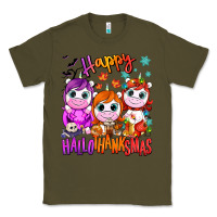 Army Green Happy Hallothanksmas unicorns Classic Tee - NancyCooperArtShop