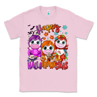Bubblegum Pink Happy Hallothanksmas unicorns Classic Tee - NancyCooperArtShop