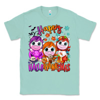 Seafoam Happy Hallothanksmas unicorns Classic Tee - NancyCooperArtShop
