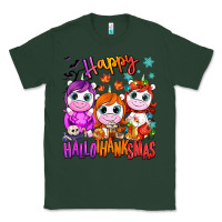 Sports Green Happy Hallothanksmas unicorns Classic Tee - NancyCooperArtShop