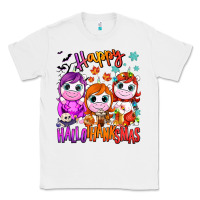 White Happy Hallothanksmas unicorns Classic Tee - NancyCooperArtShop
