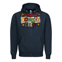 Navy Christmas cookie crew Zipper Hoodie - MaliasSmallBusiness