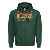 Sports Green Christmas cookie crew Zipper Hoodie - MaliasSmallBusiness