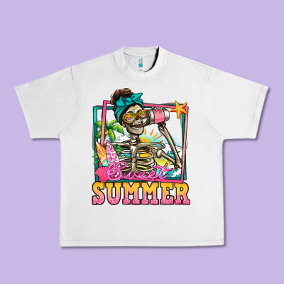 Sweet Summer Skeleton Urban Heavy Tee Designed By Jasminsmagicworld