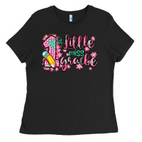 Black little miss 1st grade Ladies Tee - Zillion Design Studio