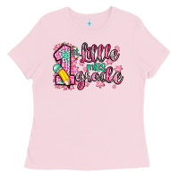 Bubblegum Pink little miss 1st grade Ladies Tee - Zillion Design Studio