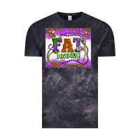 Cloud Black fat tuesday fleur de lis and mardi gras beads Vintage Tee - Artiststas
