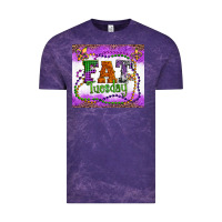 Cloud Purple fat tuesday fleur de lis and mardi gras beads Vintage Tee - Artiststas