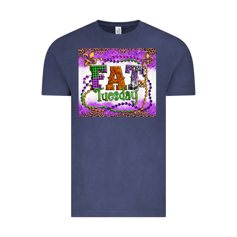 Fat Tuesday Fleur De Lis And Mardi Gras Beads Vintage Tee by Artiststas | Teevron