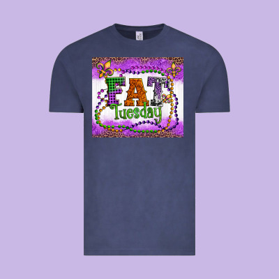 Fat Tuesday Fleur De Lis And Mardi Gras Beads Vintage Tee Designed By Artiststas