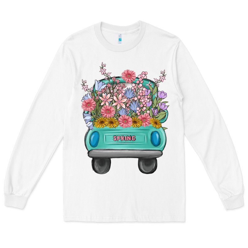 Truck With Flowers Malia Long Sleeve Tee by MaliasSmallBusiness | Teevron