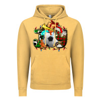 Vintage Mustard joy with soccer element and Christmas Vintage Hoodie - AdoDesignShop