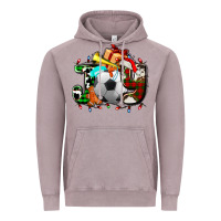 Joy With Soccer Element And Christmas Vintage Hoodie | Teevron