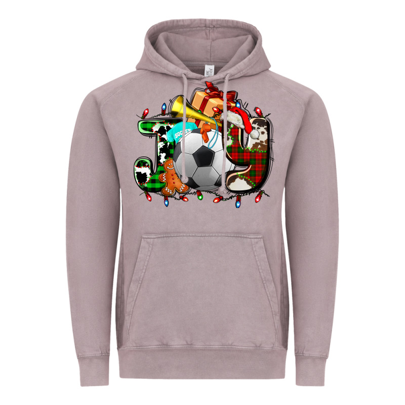 Joy With Soccer Element And Christmas Vintage Hoodie by AdoDesignShop | Teevron