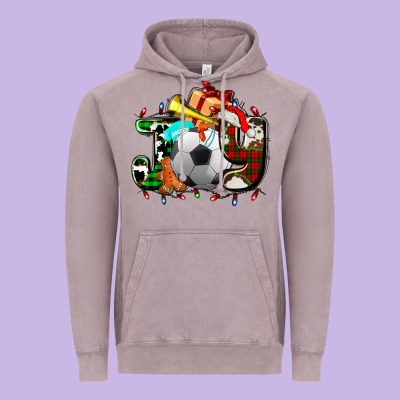 Joy With Soccer Element And Christmas Vintage Hoodie Designed By Adodesignshop