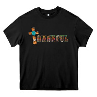Black thankful pumpkin cross Heavy Core Tee - RanaPortraitStore