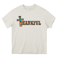 Thankful Pumpkin Cross Heavy Core Tee | Teevron
