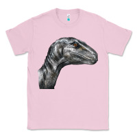 Bubblegum Pink Velociraptor Face Classic Tee - LillyAllenDesigns