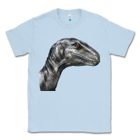 Dusty Blue Velociraptor Face Classic Tee - LillyAllenDesigns