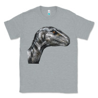 Heather Grey Velociraptor Face Classic Tee - LillyAllenDesigns