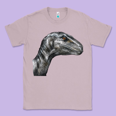 Velociraptor Face Classic Tee Designed By Lillyallendesigns