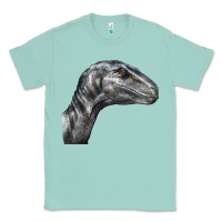 Seafoam Velociraptor Face Classic Tee - LillyAllenDesigns