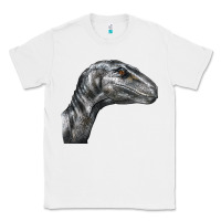 White Velociraptor Face Classic Tee - LillyAllenDesigns