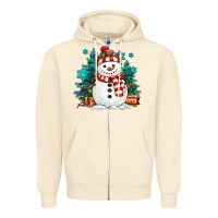 Sandshell christmas snowman Zipper Hoodie - MaliasSmallBusiness
