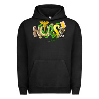 Pigment Black Nurse St. Patrick's Day Urban Hoodie - HowdyJamesFarm