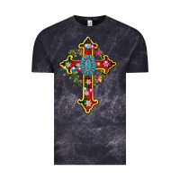 Cloud Black christmas cross Vintage Tee - AdoDesignShop