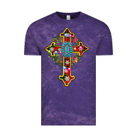 Cloud Purple christmas cross Vintage Tee - AdoDesignShop