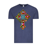 Vintage Denim christmas cross Vintage Tee - AdoDesignShop