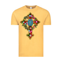 Vintage Mustard christmas cross Vintage Tee - AdoDesignShop