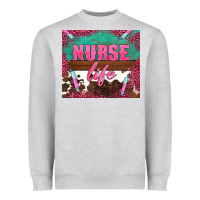 Heather Grey western nurse life needle Heavyweight Sweatshirt - BarkalooDesign