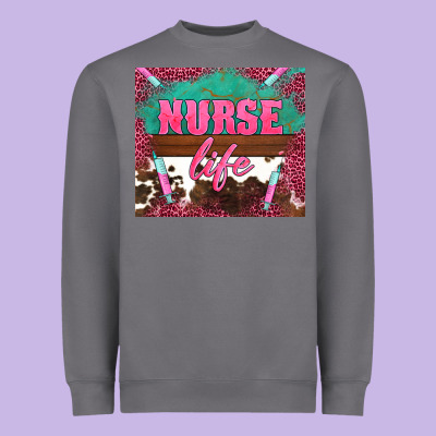 Western Nurse Life Needle Heavyweight Sweatshirt Designed By Barkaloodesign