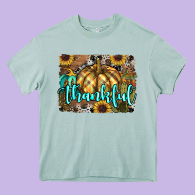 Thankful Pumpkin Heavy Core Tee Designed By Ranaportraitstore