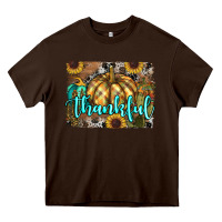 Chocolate Brown thankful pumpkin Heavy Core Tee - RanaPortraitStore