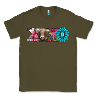Army Green xoxo braunvieh cow Classic Tee - AdoDesignShop