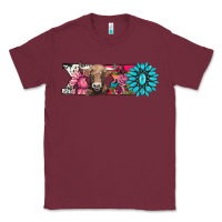 Burgundy xoxo braunvieh cow Classic Tee - AdoDesignShop