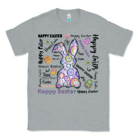 Heather Grey Happy Easter Classic Tee - CowhideDigitalArt