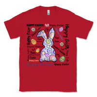 Red Happy Easter Classic Tee - CowhideDigitalArt