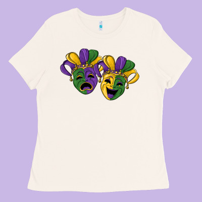 Mardi Gras Mask Ladies Tee Designed By Ranaportraitstore