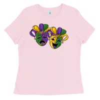 Bubblegum Pink mardi gras mask Ladies Tee - RanaPortraitStore