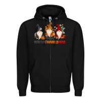 Black Happy Hallothanksmas Zipper Hoodie - MaliasSmallBusiness