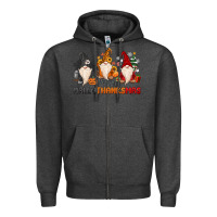 Charcoal Heather Happy Hallothanksmas Zipper Hoodie - MaliasSmallBusiness