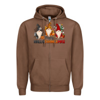 Chestnut Happy Hallothanksmas Zipper Hoodie - MaliasSmallBusiness